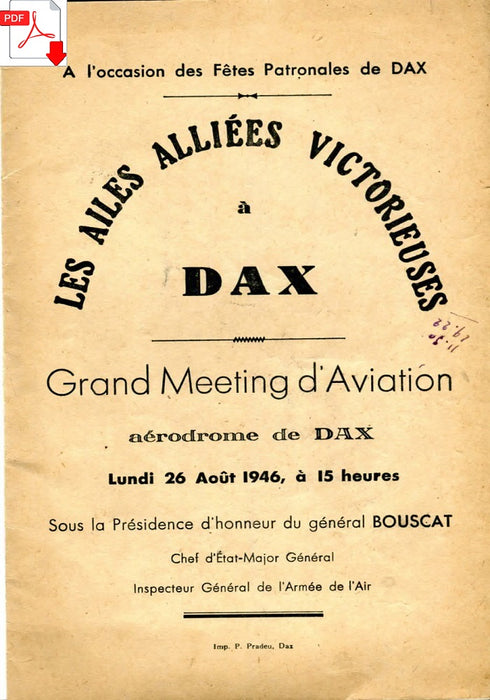 Les ailes alliées victorieuses à Dax - 26 août 1946 (ebook)