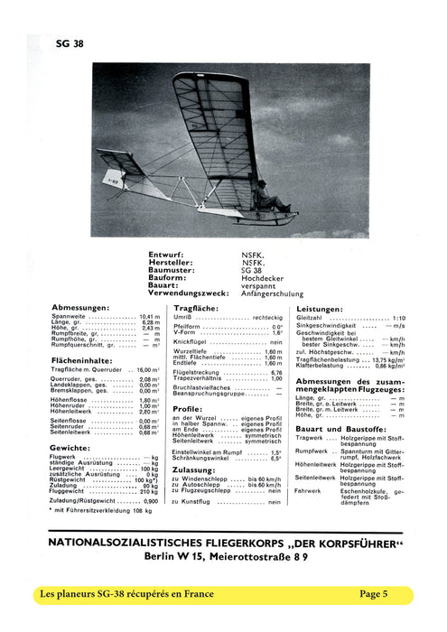 Espace Air Passion Angers - Les planeurs SG-38 français