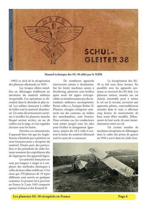 Espace Air Passion Angers - Les planeurs SG-38 français