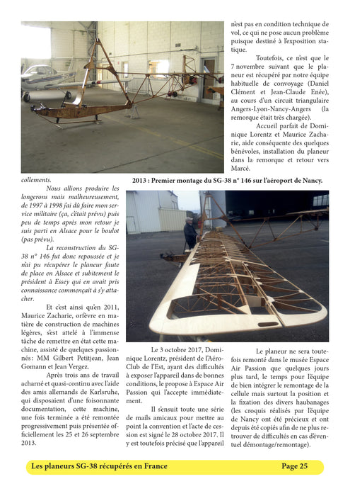 Espace Air Passion Angers - Les planeurs SG-38 français