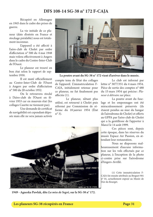 Espace Air Passion Angers - Les planeurs SG-38 français