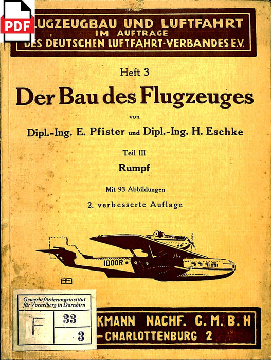 Pfister E. - Aircraft Construction, Part III: The Fuselage (1930) (ebook)