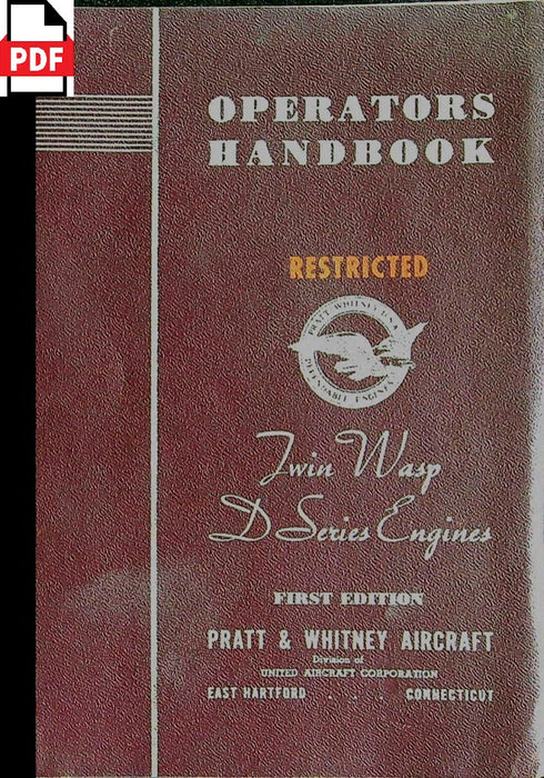 Pratt & Whitney Twin Wasp D Series engines operators handbook (PDF)