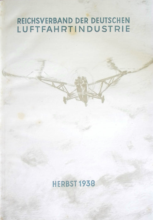 Reichsverband der Deutschen Luftfahrtindustrien Herbst 1938 (original imprimé)