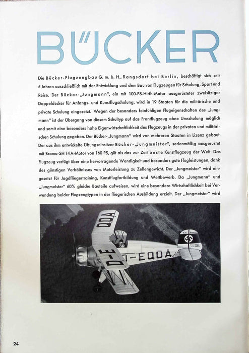 Reichsverband der Deutschen Luftfahrtindustrien Herbst 1938 (original imprimé)