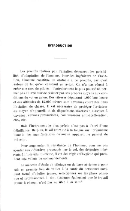 Robin Yves - Contribution à l’étude de l’alimentation de l’aviateur (1953) (édition originale)