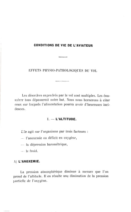 Robin Yves - Contribution à l’étude de l’alimentation de l’aviateur (1953) (édition originale)