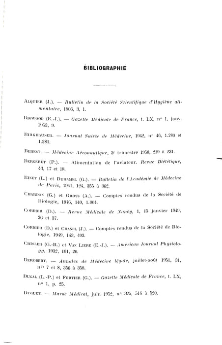 Robin Yves - Contribution à l’étude de l’alimentation de l’aviateur (1953) (édition originale)