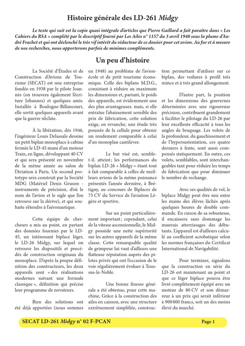 Espace Air Passion Angers - SECAT LD-261 Midgy