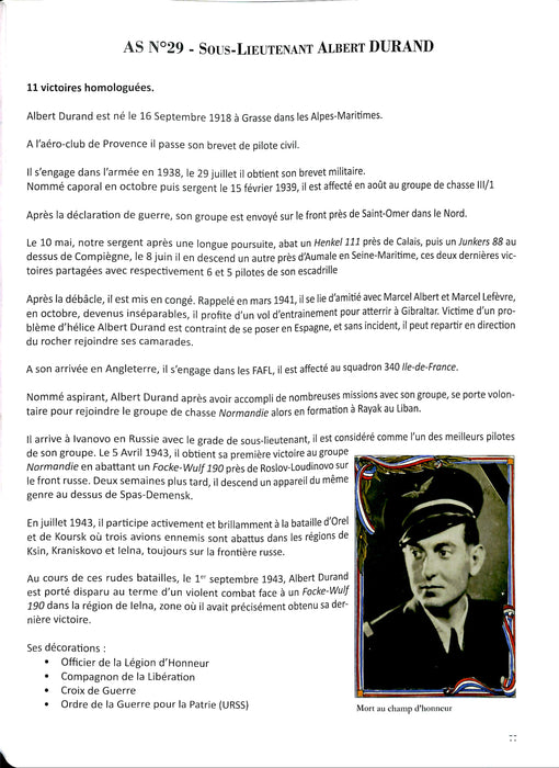 Saint-Yves Yves - Palmares des as de l’aviation de chasse 1939-1945 (2013) (édition imprimée)