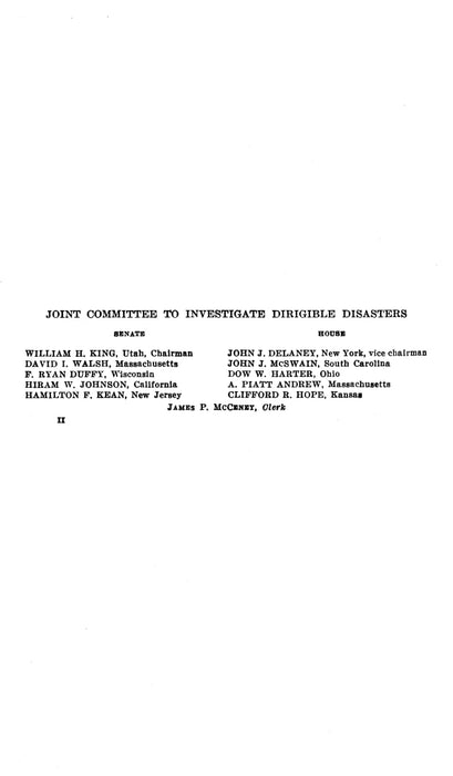 US Congress - Dirigible disasters - Les désastres de dirigeables (1933) (numérique)