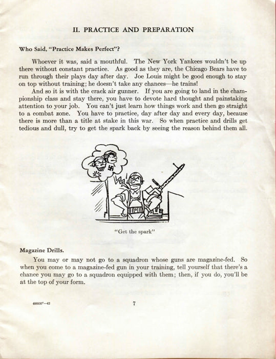 US Navy - Gunnery sense (1942) Le bon sens du mitrailleur (édition originale imprimée)