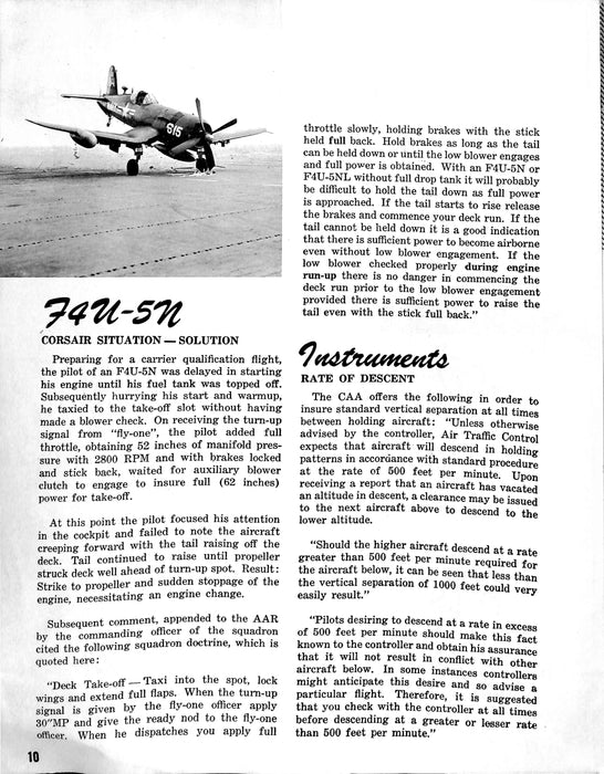 US Navy weekly aviation safety bulletin #21-1954