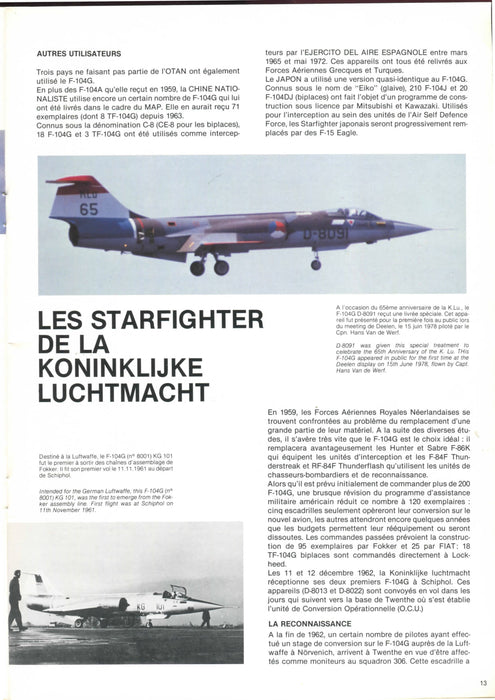 Verheggen, Robert - F-104G Histoire du Lockheed Starefighter en service à l'OTAN (édition originale)(1982)