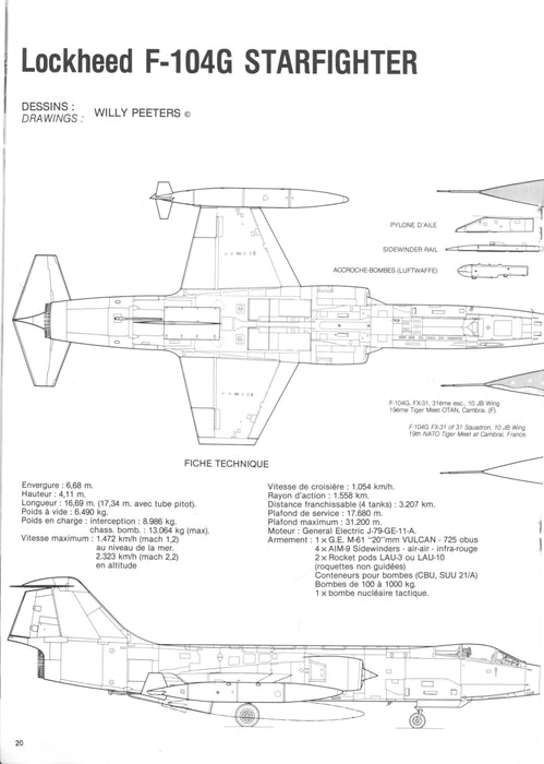 Verheggen, Robert - F-104G Histoire du Lockheed Starefighter en service à l'OTAN (édition originale)(1982)