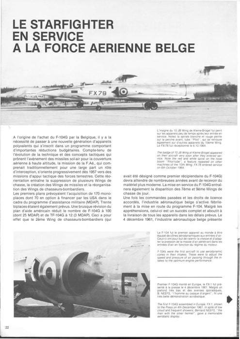 Verheggen, Robert - F-104G Histoire du Lockheed Starefighter en service à l'OTAN (édition originale)(1982)