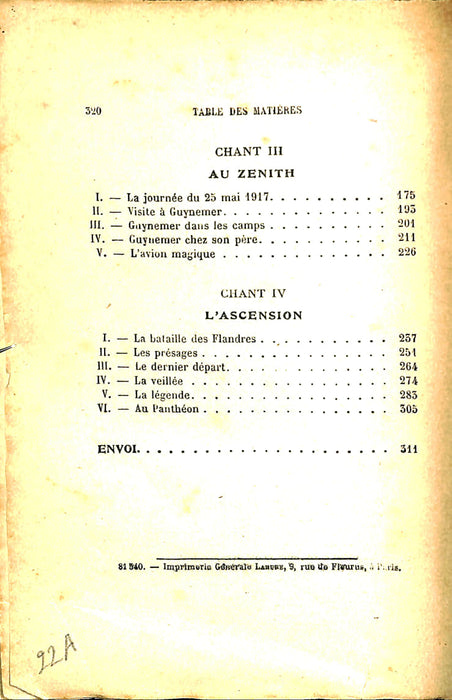Bordeaux Henry - Vie héroique de Guynemer » (1918) (édition originale)