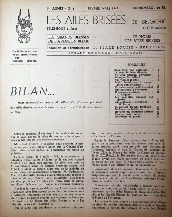 Les Ailes Brisées de Belgique (1946) (édition numérique)