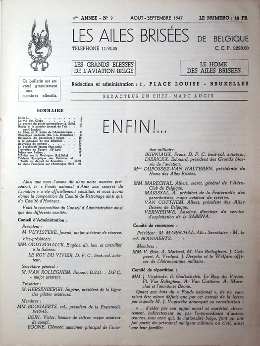 Les Ailes Brisées de Belgique (1946) (édition numérique)