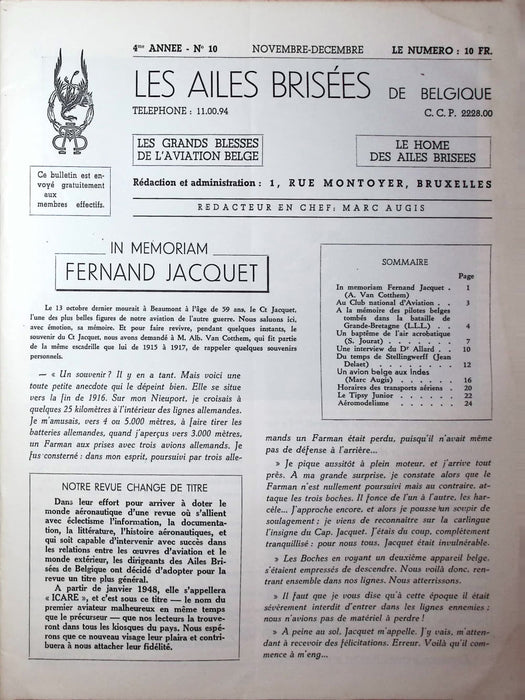 Les Ailes Brisées de Belgique (1946) (édition numérique)