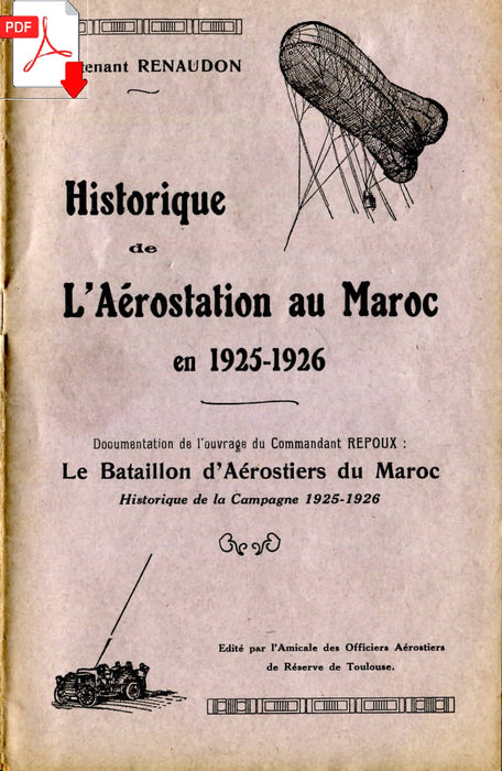 Historique de l'Aérostation au Maroc en 1925-1926 (ebook)