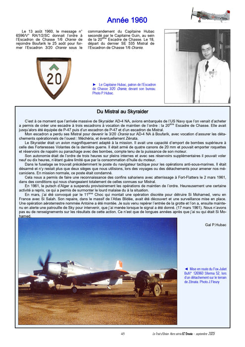 Le Trait d'Union - Escadron Oranie du Mistral au Skyraider (édition imprimée)