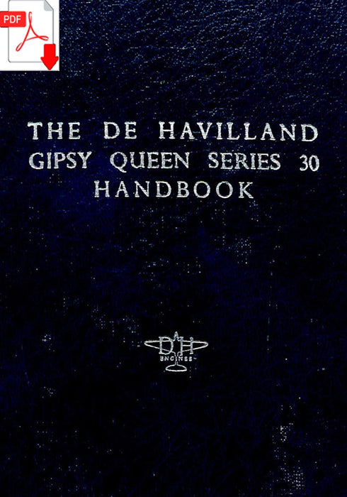 De Havilland Gipsy Queen Series 30 manuel du moteur (ebook)