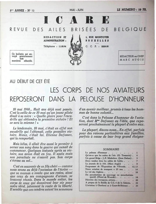 Icare - revue des Ailes Brisées de Belgique (1948) (édition numérique)