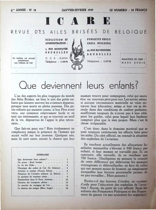 Icare - revue des Ailes Brisées de Belgique (1948) (édition numérique)