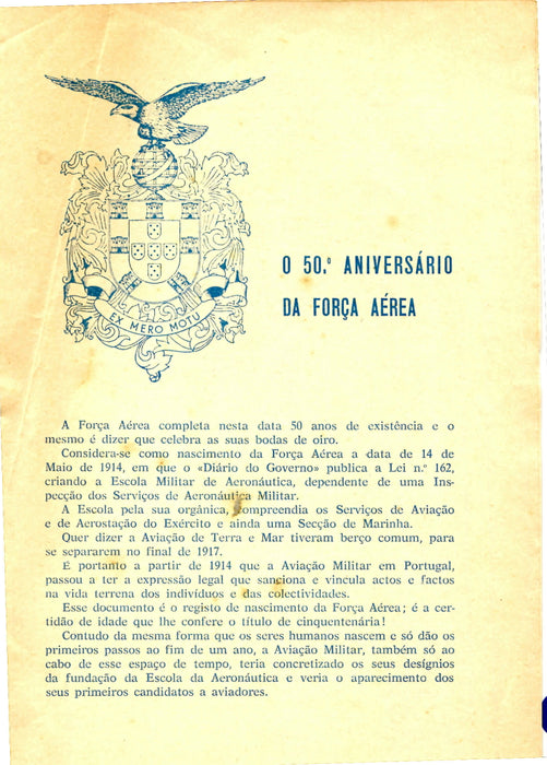 50 Anos de Aviaçao Militar (1964) -  50 anni di aviazione militare (pdf)