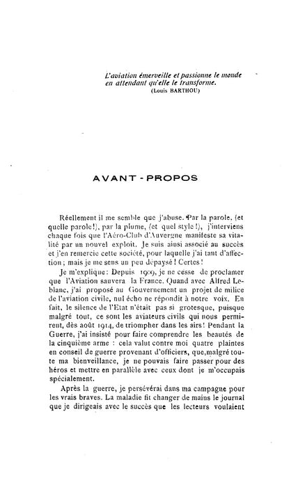 Aeroclub d'Auvergne - 1922 년 연감 (ebook)