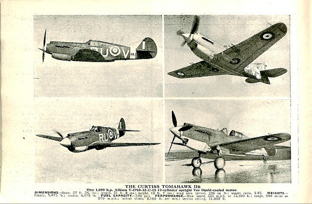 American monoplanes with the RAF (1942) (originele papieren uitgave)