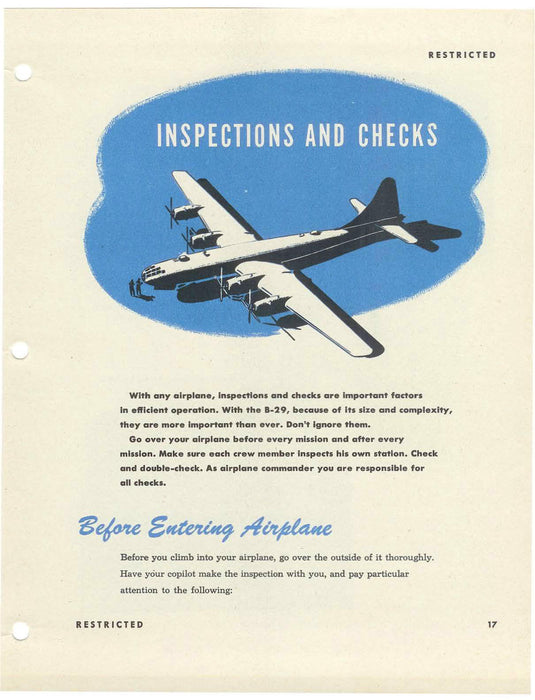 Boeing B-29 Commander Training Manual - Manual de entrenamiento del comandante 1944