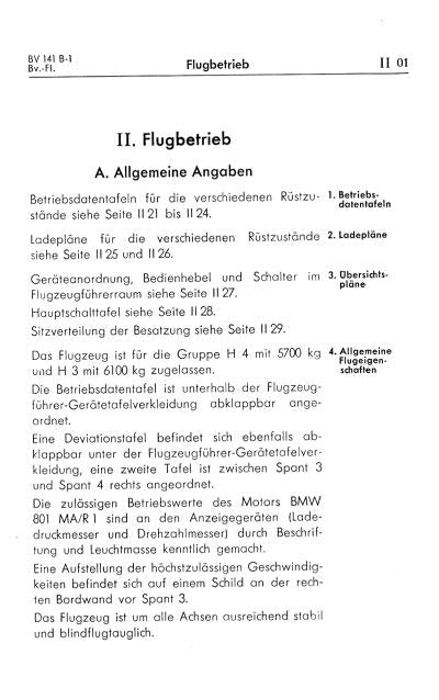Blohm & Voss BV-141 B-1 Bedienungsvorschrift (1942)