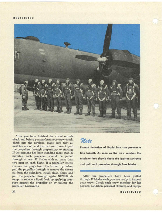 Boeing B-29 Commander Training Manual -  Boeing B-29 Kommandant Trainingshandbuch 1944