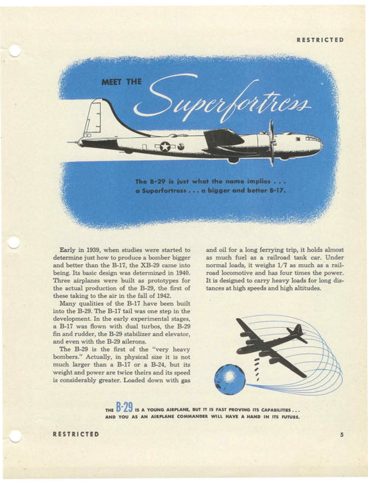 Boeing B-29 Commander Training Manual - Manuale di addestramento per comandanti 1944