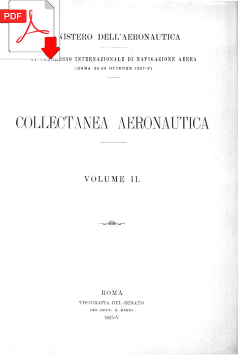 Collectanea aeroonautica Vol II - Medicina aeronautica 1927