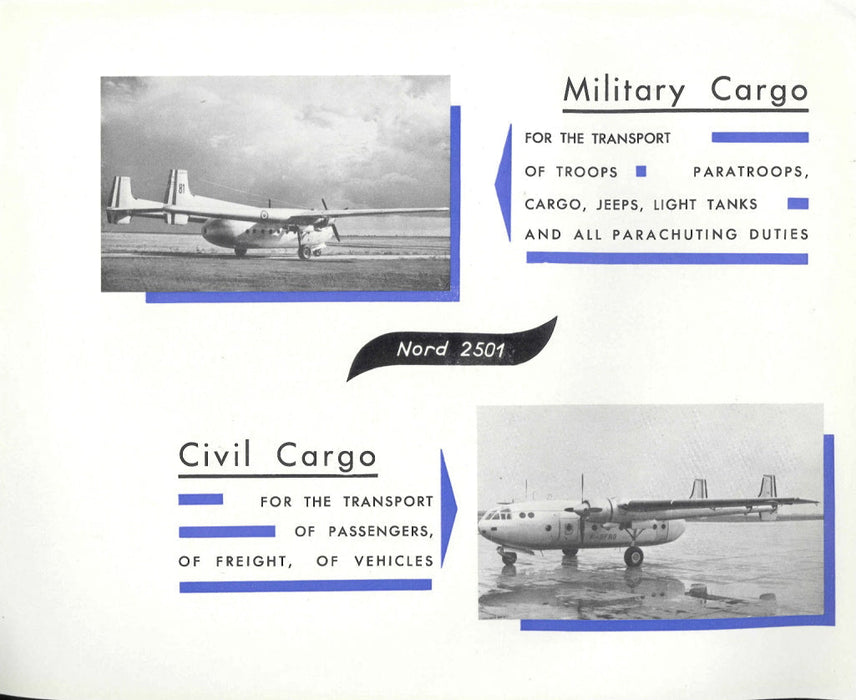 Nord Aviation N.2501 Noratlas Brochure van de fabrikant
