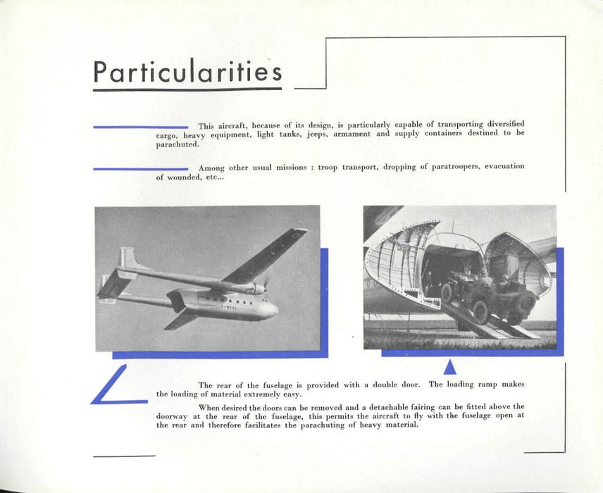 Nord Aviation N.2501 Noratlas Brochure van de fabrikant