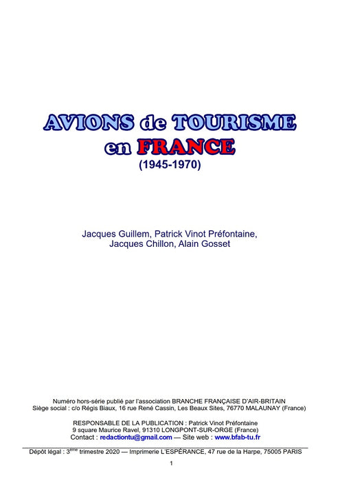 Le Trait d'Union : Spécial Les avions de tourisme en France (1949-1970)
