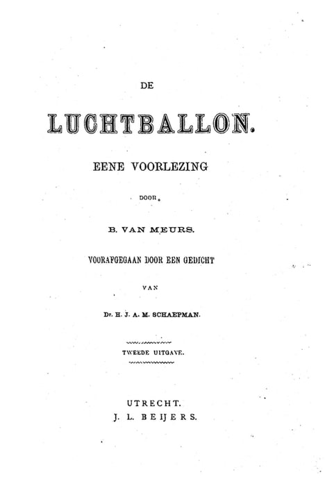Van Meurs - De Luchtballon - Humoristisch-Critisch Lezing
