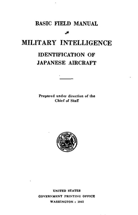 US War Dept - Identification of Japanese aircraft 1941 & 1942 (  Identifizierung der japanischen Flugzeuge  ) (Ebook)