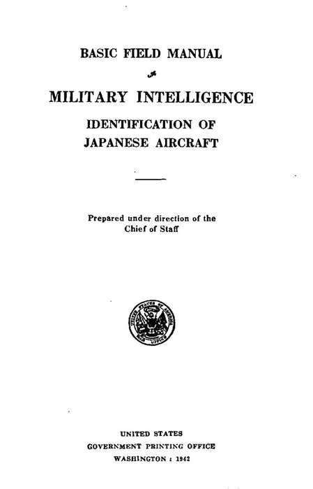 US War Dept - Identification of Japanese aircraft 1941 & 1942 (일본 항공기 식별) (Ebook)