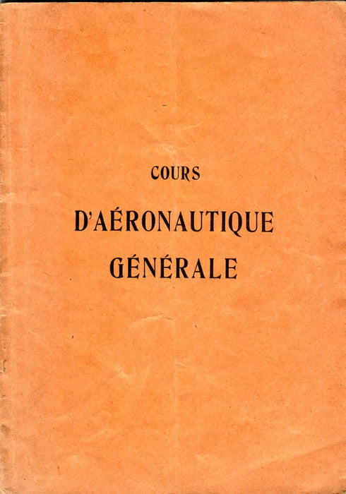 Cours d'aéronautique (anonyme) (1919)