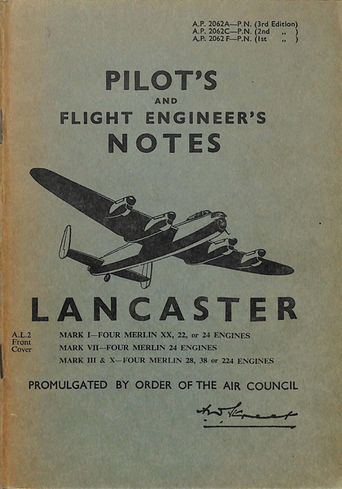 UK Air Ministry - Lancaster pilot & flight engineer notes (1944) (Ebook)