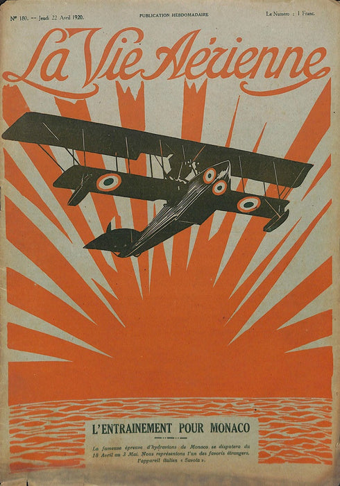 La Vie Aérienne Illustrée #180 22 avril 1920