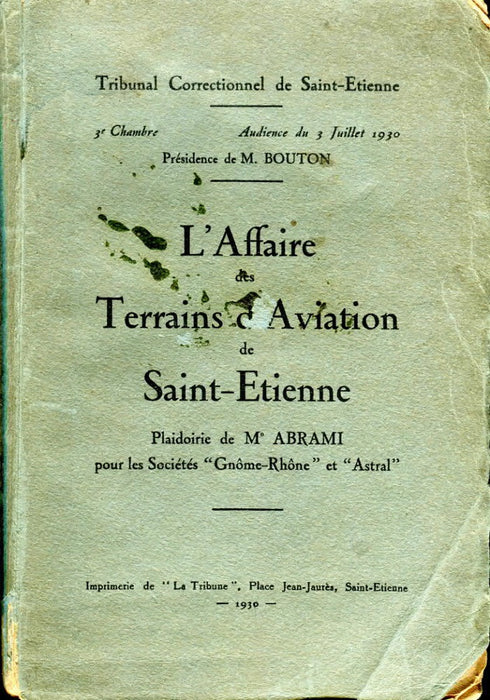 Abrami, Léon – Дело об аэродроме Сент-Этьен (1930)