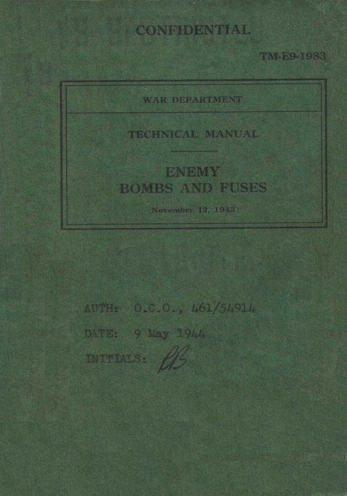 US War Dept - Enemy bombs & fuzes - Japanese bombs (1942) (Ebook)