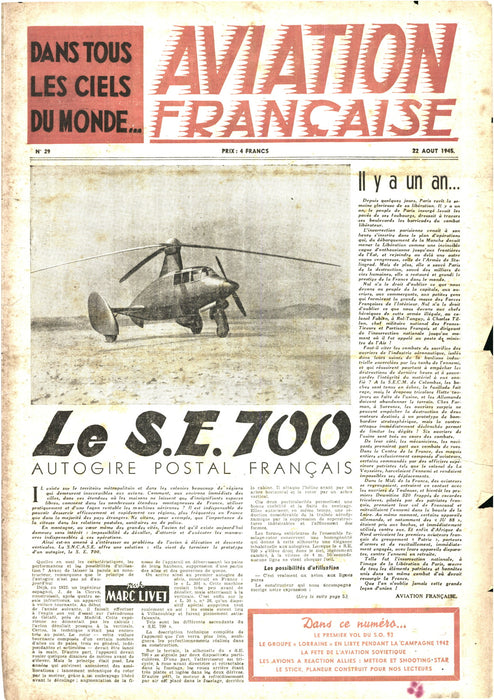 Aviation Française #029 22 août 1945
