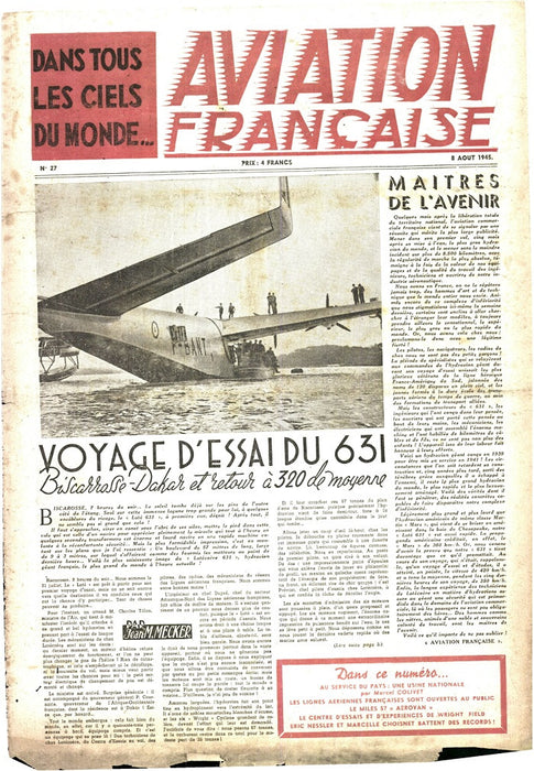 Aviation Française #027 8 août 1945